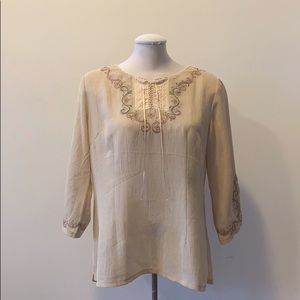 NWOT Bliss beige top